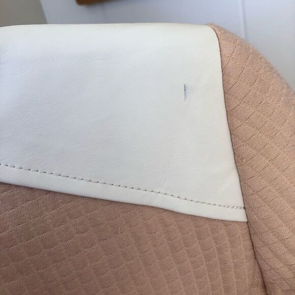 Club Monaco Quilted Bomber Jacket Peach White - Picture 4 of 11